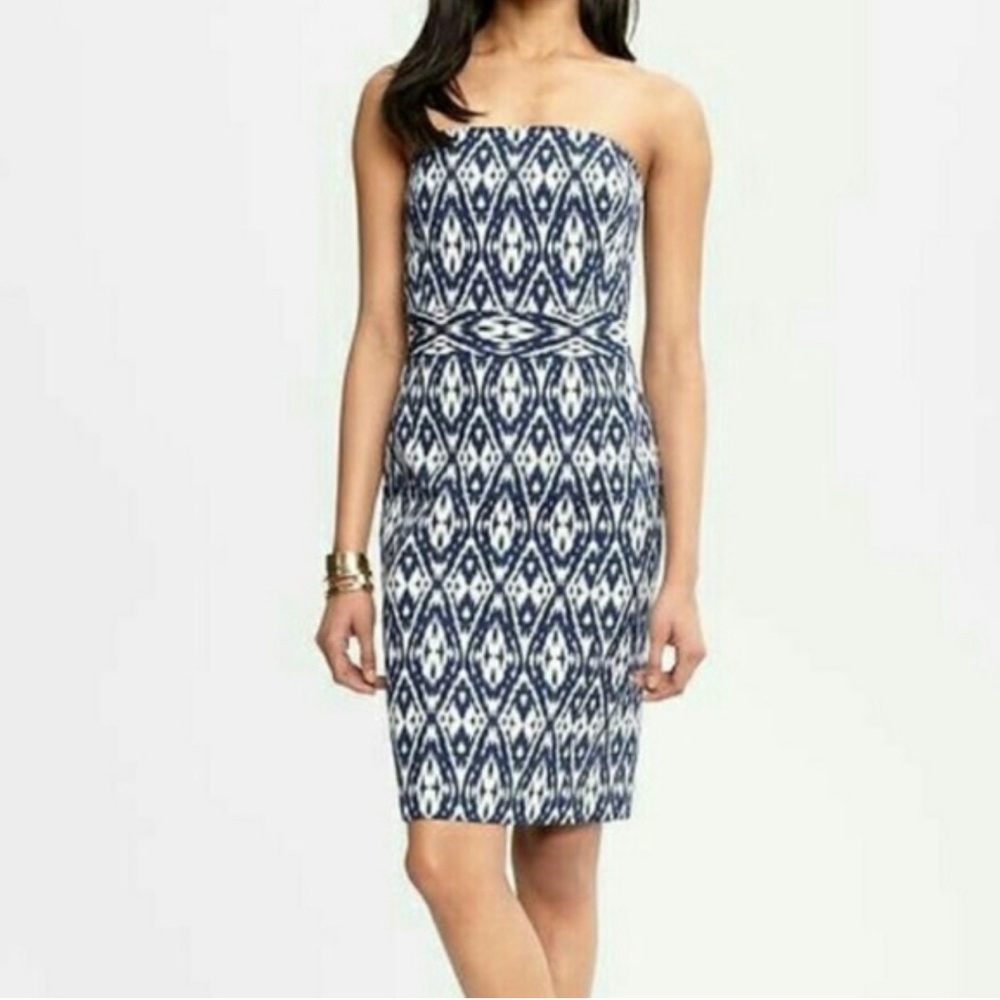 Banana Republic strapless ikat dress